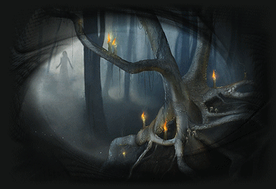 Gif animé gothique forêt